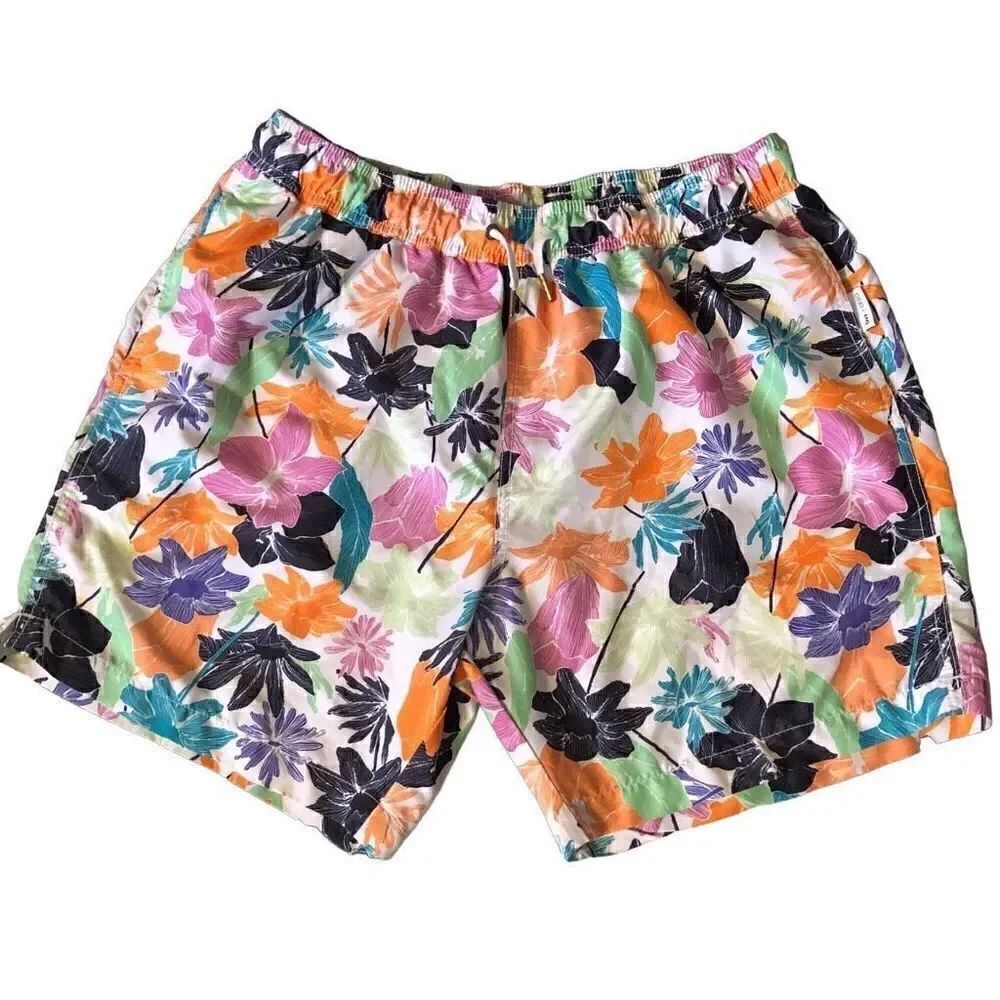 DVF x Onia Charles 7 Swim Shorts Trunks Multi Size XL *FLAWED*
